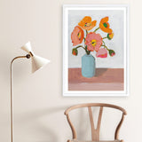 Shop Sorbet Poppies II Art Print a floral themed painted wall art print from The Print Emporium wall artwork collection - Buy Australian made fine art painting style poster and framed prints for the home and your interior decor room, TPE-WA-71781-AP