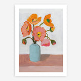 Shop Sorbet Poppies II Art Print a floral themed painted wall art print from The Print Emporium wall artwork collection - Buy Australian made fine art painting style poster and framed prints for the home and your interior decor room, TPE-WA-71781-AP