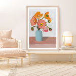 Shop Sorbet Poppies II Art Print a floral themed painted wall art print from The Print Emporium wall artwork collection - Buy Australian made fine art painting style poster and framed prints for the home and your interior decor room, TPE-WA-71781-AP