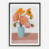 Shop Sorbet Poppies II Art Print a floral themed painted wall art print from The Print Emporium wall artwork collection - Buy Australian made fine art painting style poster and framed prints for the home and your interior decor room, TPE-WA-71781-AP