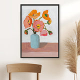 Shop Sorbet Poppies II Art Print a floral themed painted wall art print from The Print Emporium wall artwork collection - Buy Australian made fine art painting style poster and framed prints for the home and your interior decor room, TPE-WA-71781-AP