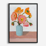 Shop Sorbet Poppies II Canvas Print a floral themed painted framed canvas wall art print from The Print Emporium artwork collection - Buy Australian made fine art painting style stretched canvas prints for the home and your interior decor space, TPE-WA-71781-CA-35X46-NF