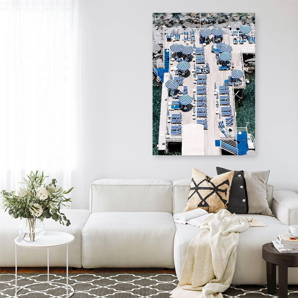 Shop Sorrento Bathers I Photo Canvas Print a coastal themed photography framed stretched canvas print from The Print Emporium wall artwork collection - Buy Australian made prints for the home and your interior decor space, TPE-724-CA-35X46-NF