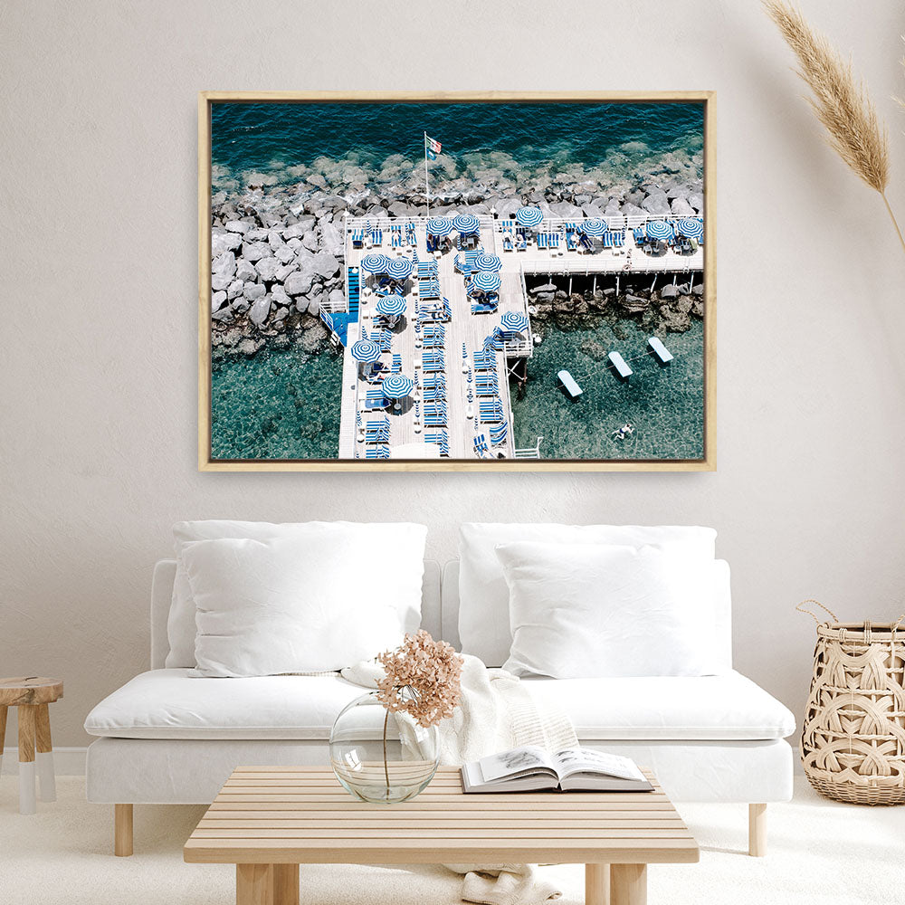 Shop Sorrento Bathers II Photo Canvas Print a coastal themed photography framed stretched canvas print from The Print Emporium wall artwork collection - Buy Australian made prints for the home and your interior decor space, TPE-725-CA-35X46-NF