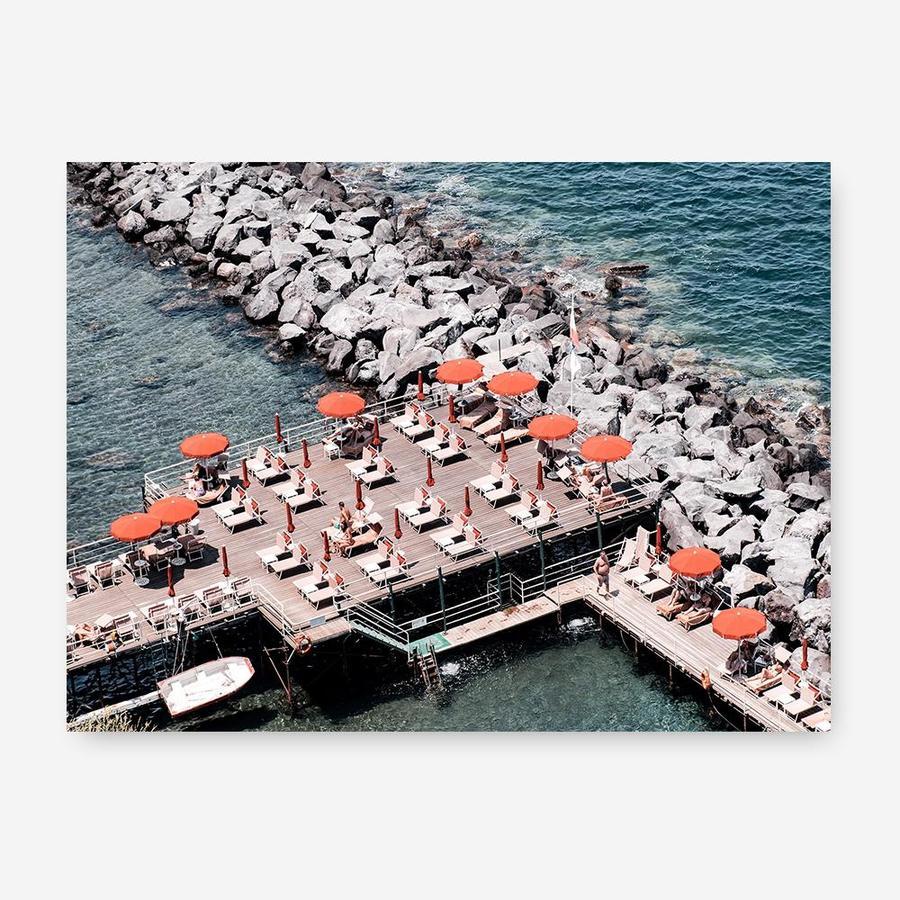 Shop Sorrento Orange Umbrellas Photo I Canvas Print a coastal themed photography framed stretched canvas print from The Print Emporium wall artwork collection - Buy Australian made prints for the home and your interior decor space, TPE-735-CA-35X46-NF