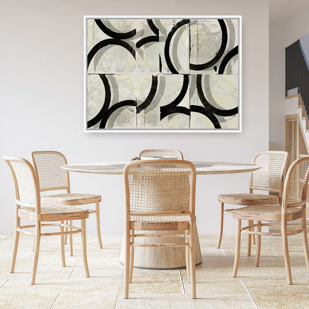 Shop Space Time I Canvas Print a painted abstract themed framed canvas wall art print from The Print Emporium artwork collection - Buy Australian made fine art painting style stretched canvas prints for the home and your interior decor space, TPE-PC-WZ576-CA-35X46-NF