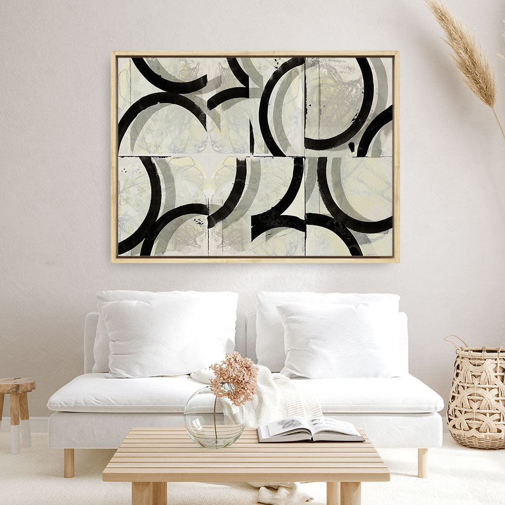 Shop Space Time I Canvas Print a painted abstract themed framed canvas wall art print from The Print Emporium artwork collection - Buy Australian made fine art painting style stretched canvas prints for the home and your interior decor space, TPE-PC-WZ576-CA-35X46-NF