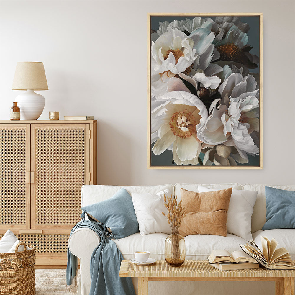 Shop Spring Bouquet Canvas Print a floral themed painted framed canvas wall art print from The Print Emporium artwork collection - Buy Australian made fine art painting style stretched canvas prints for the home and your interior decor space, TPE-294-CA-35X46-NF