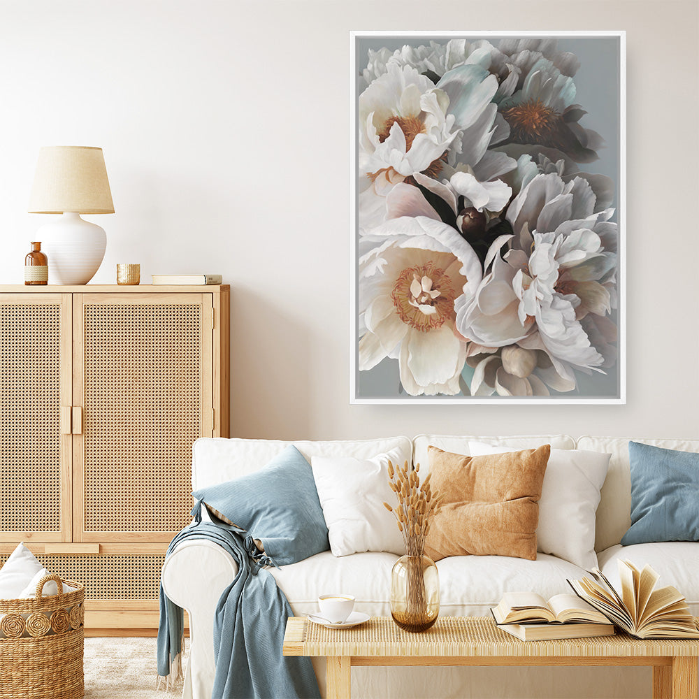 Shop Spring Bouquet II Canvas Print a floral themed painted framed canvas wall art print from The Print Emporium artwork collection - Buy Australian made fine art painting style stretched canvas prints for the home and your interior decor space, TPE-425-CA-35X46-NF