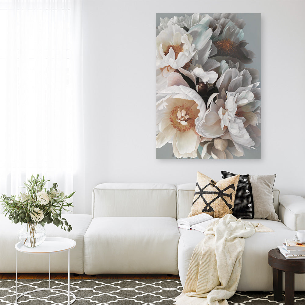 Shop Spring Bouquet II Canvas Print a floral themed painted framed canvas wall art print from The Print Emporium artwork collection - Buy Australian made fine art painting style stretched canvas prints for the home and your interior decor space, TPE-425-CA-35X46-NF