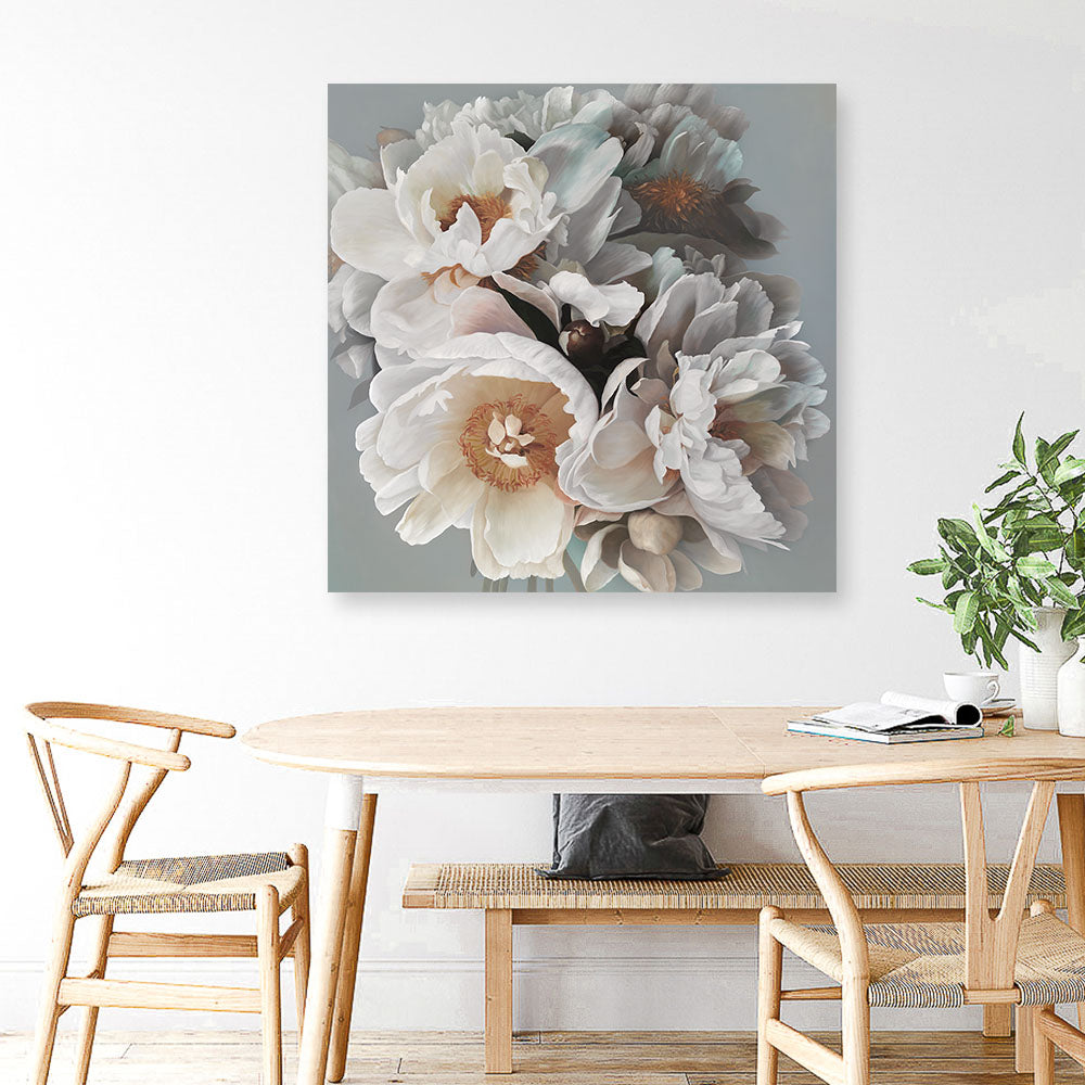 Shop Spring Bouquet II (Square) Canvas Print a floral themed painted framed canvas wall art print from The Print Emporium artwork collection - Buy Australian made fine art painting style stretched canvas prints for the home and your interior decor space, TPE-323-CA-40X40-NF