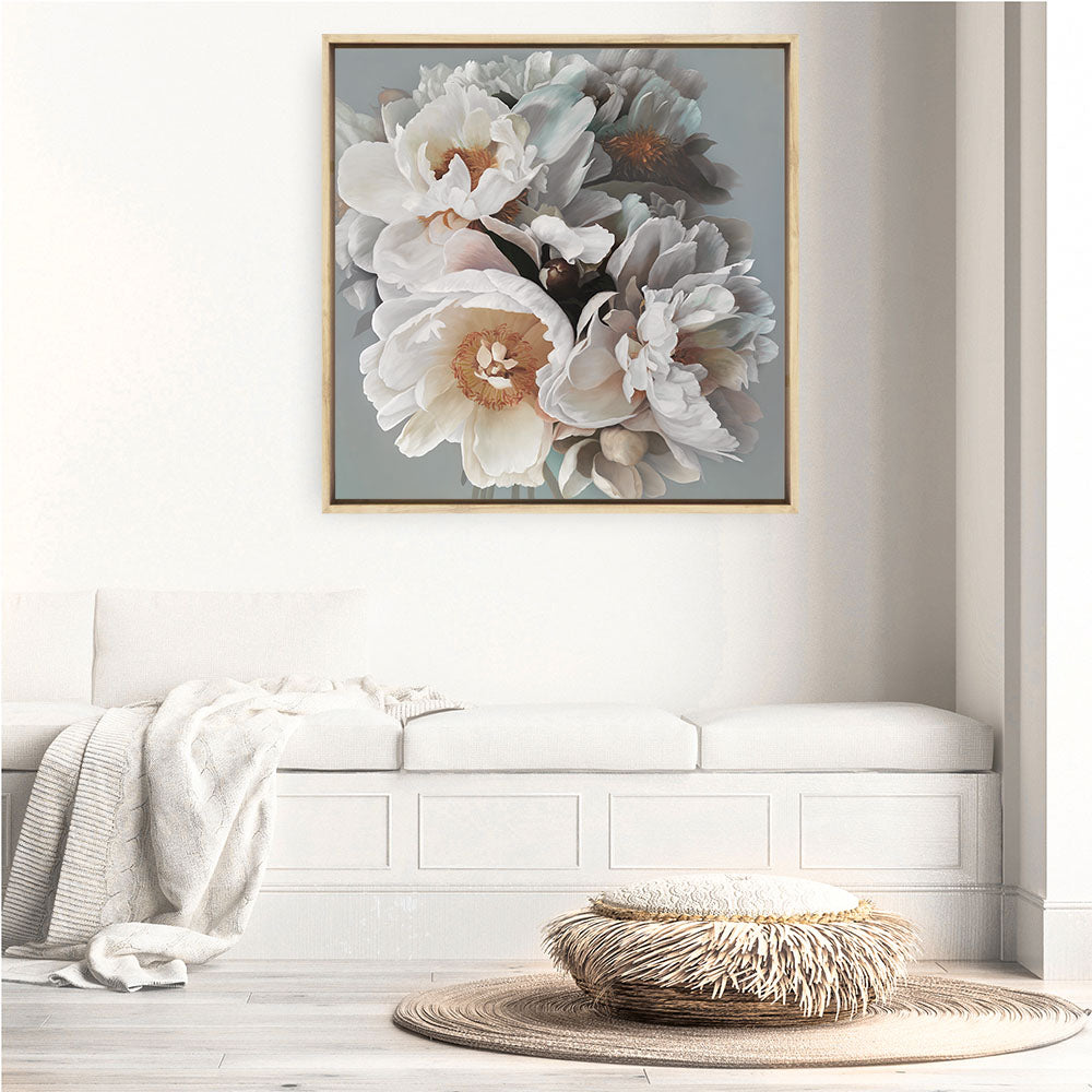 Shop Spring Bouquet II (Square) Canvas Print a floral themed painted framed canvas wall art print from The Print Emporium artwork collection - Buy Australian made fine art painting style stretched canvas prints for the home and your interior decor space, TPE-323-CA-40X40-NF