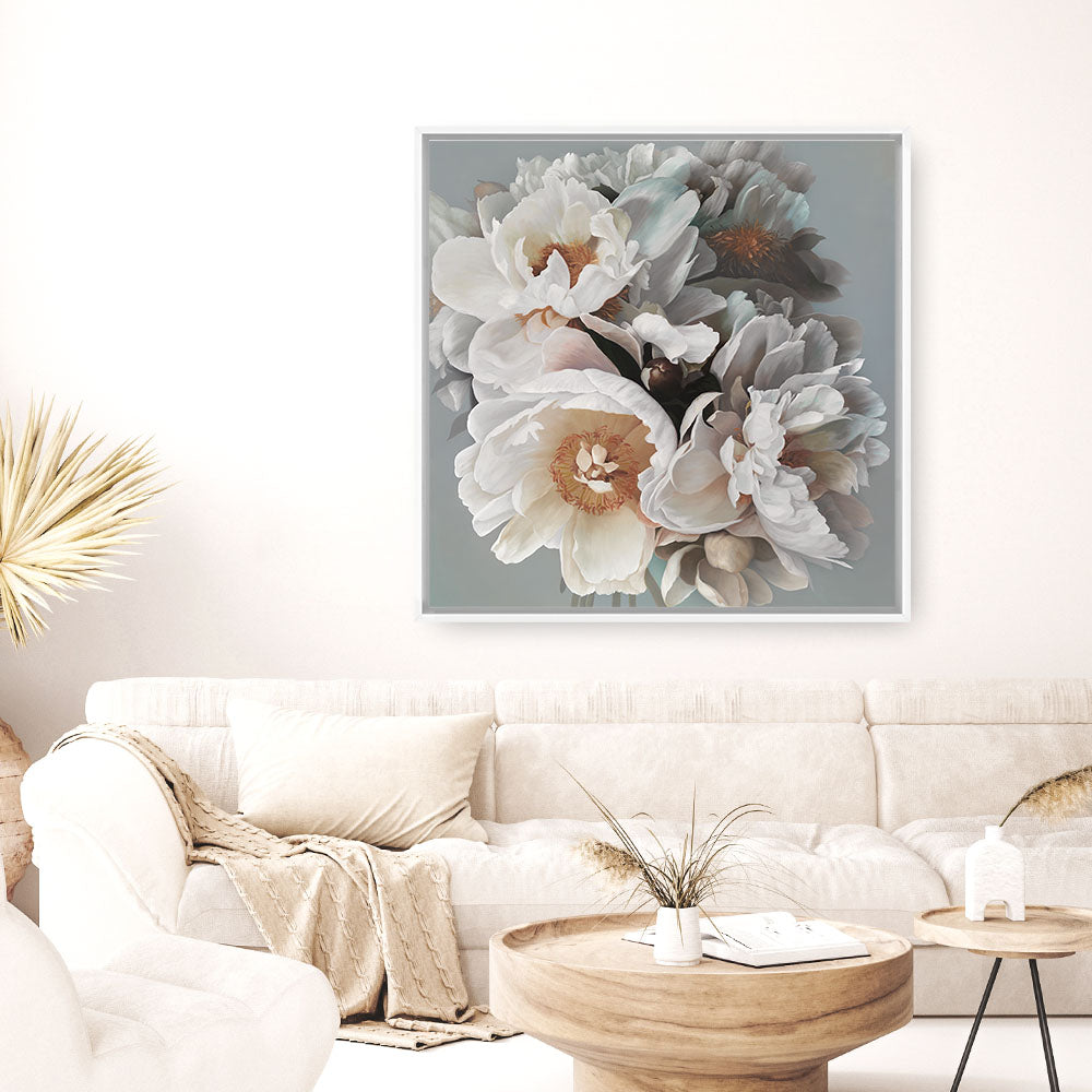 Shop Spring Bouquet II (Square) Canvas Print a floral themed painted framed canvas wall art print from The Print Emporium artwork collection - Buy Australian made fine art painting style stretched canvas prints for the home and your interior decor space, TPE-323-CA-40X40-NF