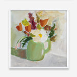 Shop Spring In A Green Pitcher (Square) Art Print a floral themed painted wall art print from The Print Emporium wall artwork collection - Buy Australian made fine art painting style poster and framed prints for the home and your interior decor room, TPE-WA-77775-AP