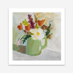 Shop Spring In A Green Pitcher (Square) Art Print a floral themed painted wall art print from The Print Emporium wall artwork collection - Buy Australian made fine art painting style poster and framed prints for the home and your interior decor room, TPE-WA-77775-AP