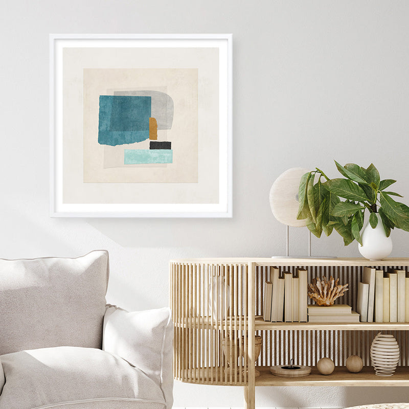 Shop Square Form II (Square) Art Print a painted abstract themed wall art print from The Print Emporium wall artwork collection - Buy Australian made fine art painting style poster and framed prints for the home and your interior decor room, TPE-PC-PI569-AP