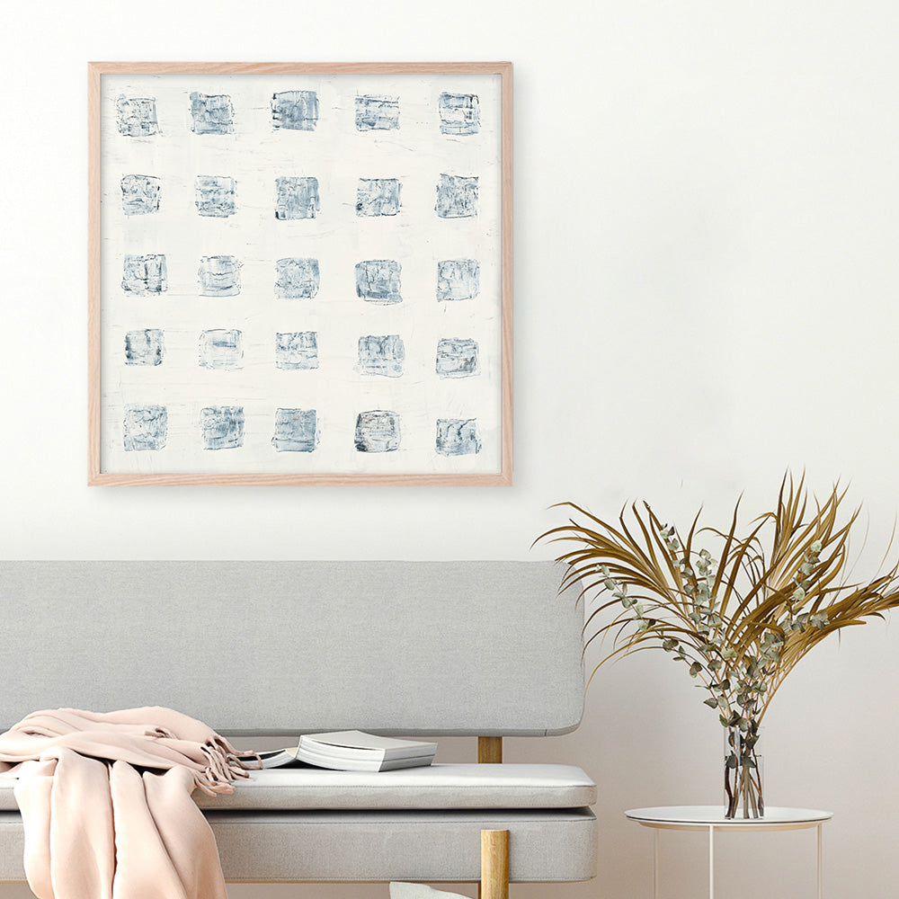 Shop Squares on White (Square) Art Print a painted abstract themed wall art print from The Print Emporium wall artwork collection - Buy Australian made fine art painting style poster and framed prints for the home and your interior decor room, TPE-WA-71758-AP