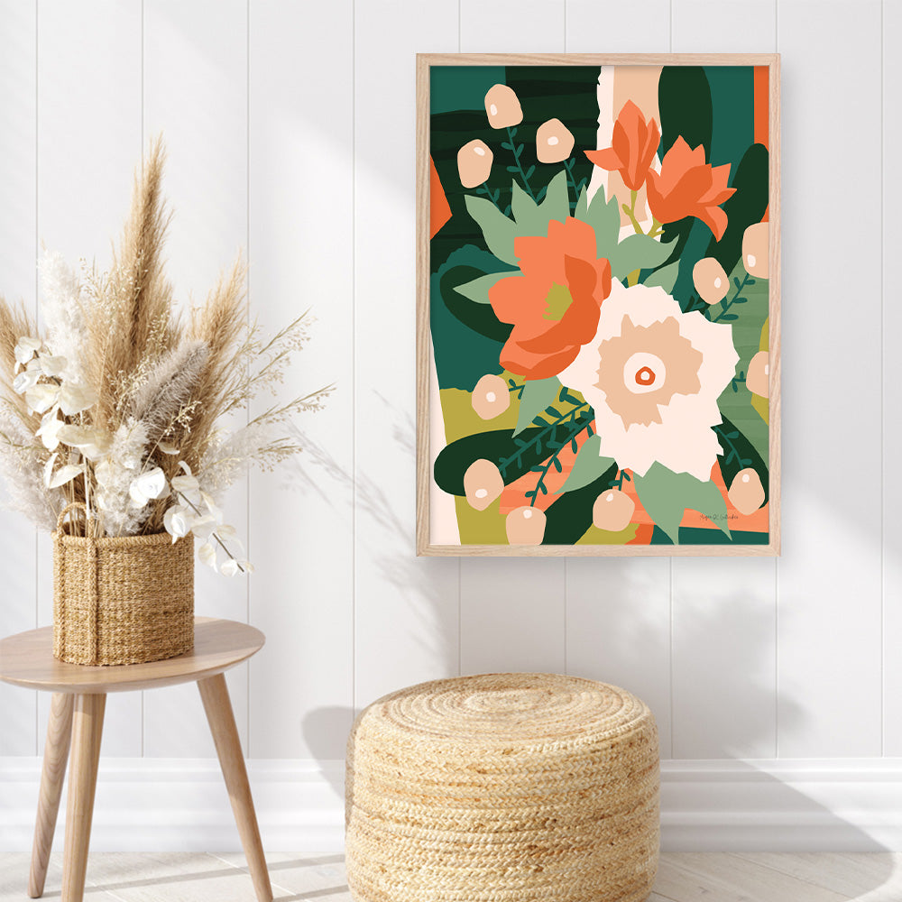 Shop Stained Glass Art Print a floral themed painted wall art print from The Print Emporium wall artwork collection - Buy Australian made fine art painting style poster and framed prints for the home and your interior decor room, TPE-WA-62575-AP