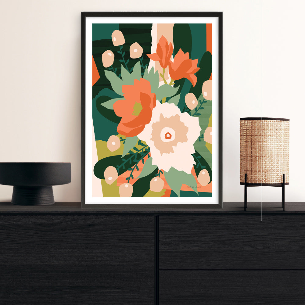 Shop Stained Glass Art Print a floral themed painted wall art print from The Print Emporium wall artwork collection - Buy Australian made fine art painting style poster and framed prints for the home and your interior decor room, TPE-WA-62575-AP