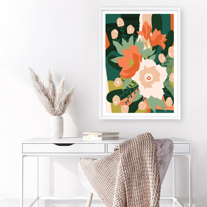 Shop Stained Glass Art Print a floral themed painted wall art print from The Print Emporium wall artwork collection - Buy Australian made fine art painting style poster and framed prints for the home and your interior decor room, TPE-WA-62575-AP