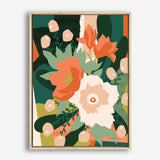 Shop Stained Glass Canvas Print a floral themed painted framed canvas wall art print from The Print Emporium artwork collection - Buy Australian made fine art painting style stretched canvas prints for the home and your interior decor space, TPE-WA-62575-CA-35X46-NF