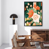 Shop Stained Glass Canvas Print a floral themed painted framed canvas wall art print from The Print Emporium artwork collection - Buy Australian made fine art painting style stretched canvas prints for the home and your interior decor space, TPE-WA-62575-CA-35X46-NF