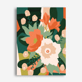 Shop Stained Glass Canvas Print a floral themed painted framed canvas wall art print from The Print Emporium artwork collection - Buy Australian made fine art painting style stretched canvas prints for the home and your interior decor space, TPE-WA-62575-CA-35X46-NF