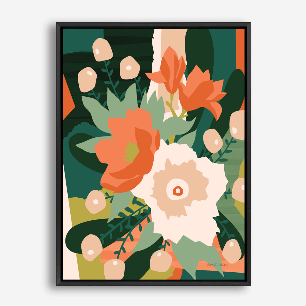 Shop Stained Glass Canvas Print a floral themed painted framed canvas wall art print from The Print Emporium artwork collection - Buy Australian made fine art painting style stretched canvas prints for the home and your interior decor space, TPE-WA-62575-CA-35X46-NF