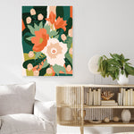 Shop Stained Glass Canvas Print a floral themed painted framed canvas wall art print from The Print Emporium artwork collection - Buy Australian made fine art painting style stretched canvas prints for the home and your interior decor space, TPE-WA-62575-CA-35X46-NF