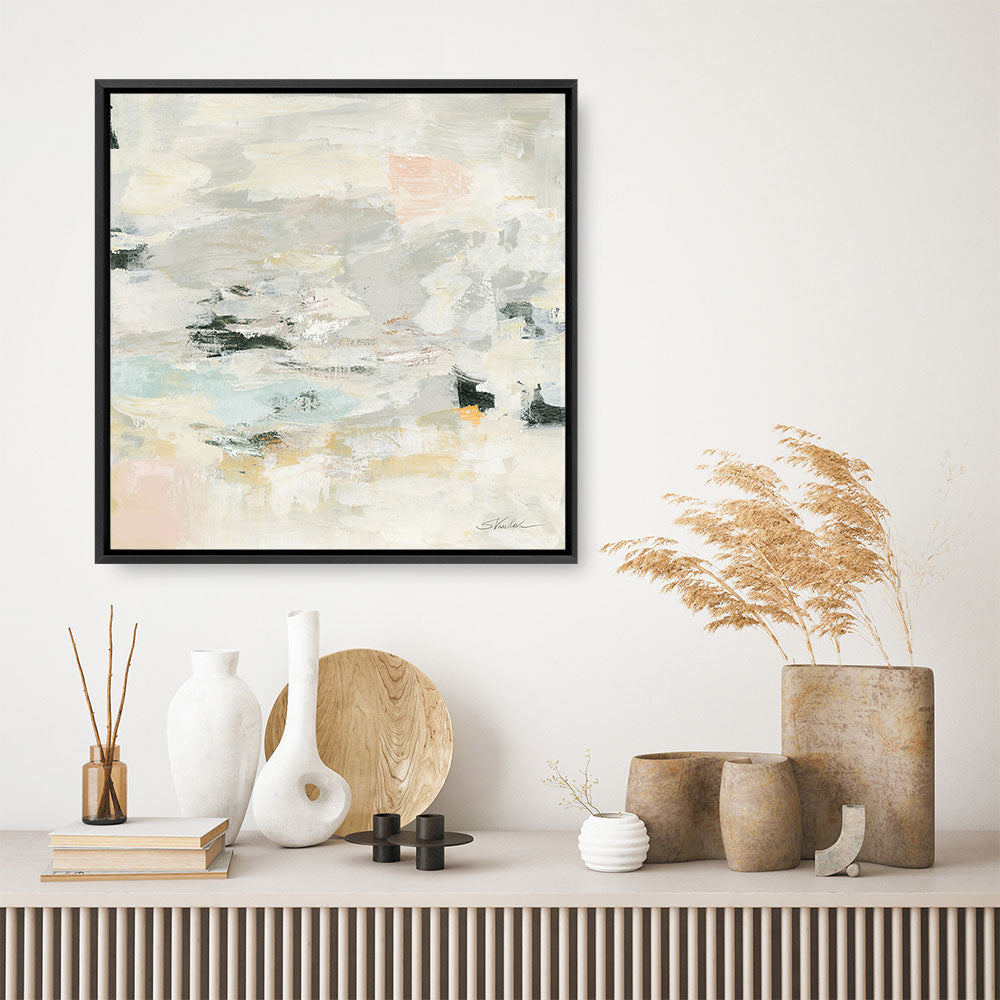 Shop Steps on Stones II Boho (Square) Canvas Print a painted abstract themed framed canvas wall art print from The Print Emporium artwork collection - Buy Australian made fine art painting style stretched canvas prints for the home and your interior decor space, TPE-WA-67877-CA-40X40-NF