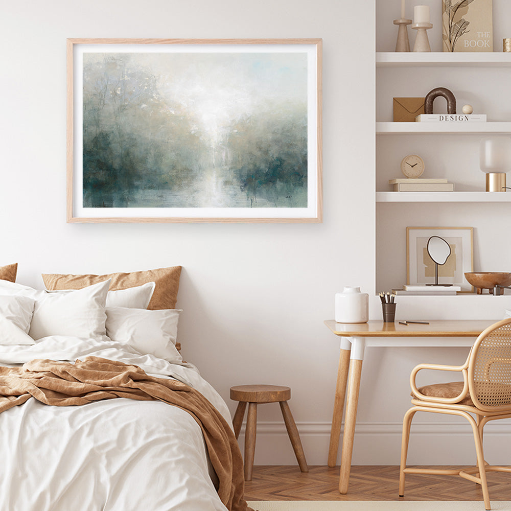 Shop Still Morning Art Print a painted abstract themed wall art print from The Print Emporium wall artwork collection - Buy Australian made fine art painting style poster and framed prints for the home and your interior decor room, TPE-WA-73246-AP