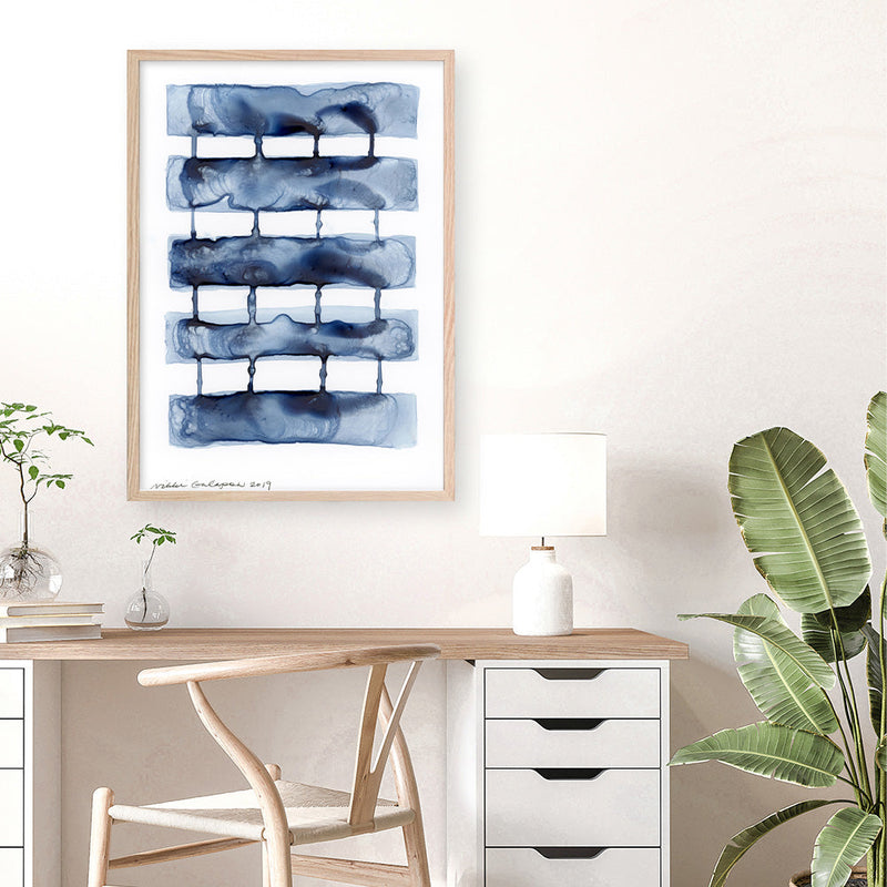 Shop Stitched Together I Art Print a painted abstract themed wall art print from The Print Emporium wall artwork collection - Buy Australian made fine art painting style poster and framed prints for the home and your interior decor room, TPE-PC-NA061-AP