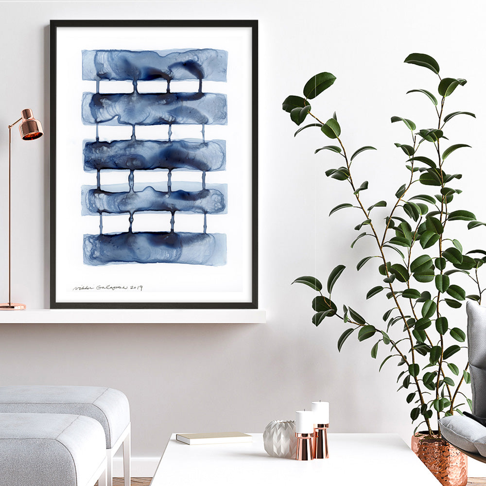 Shop Stitched Together I Art Print a painted abstract themed wall art print from The Print Emporium wall artwork collection - Buy Australian made fine art painting style poster and framed prints for the home and your interior decor room, TPE-PC-NA061-AP