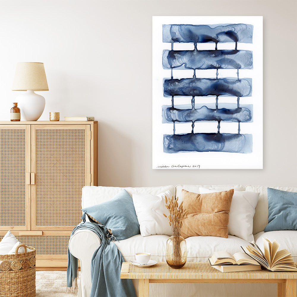 Shop Stitched Together I Canvas Print a painted abstract themed framed canvas wall art print from The Print Emporium artwork collection - Buy Australian made fine art painting style stretched canvas prints for the home and your interior decor space, TPE-PC-NA061-CA-35X46-NF