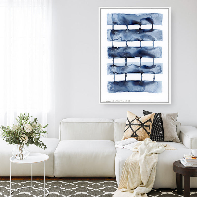 Shop Stitched Together I Canvas Print a painted abstract themed framed canvas wall art print from The Print Emporium artwork collection - Buy Australian made fine art painting style stretched canvas prints for the home and your interior decor space, TPE-PC-NA061-CA-35X46-NF