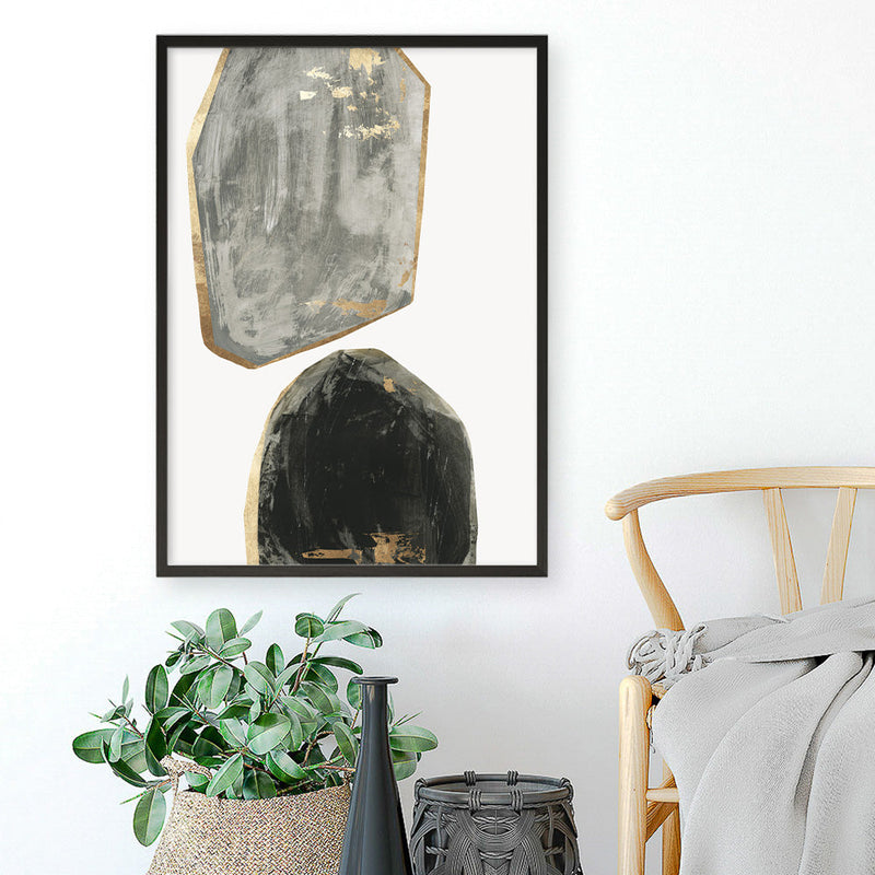 Shop Stones I Art Print a painted abstract themed wall art print from The Print Emporium wall artwork collection - Buy Australian made fine art painting style poster and framed prints for the home and your interior decor room, TPE-PC-RF441-AP