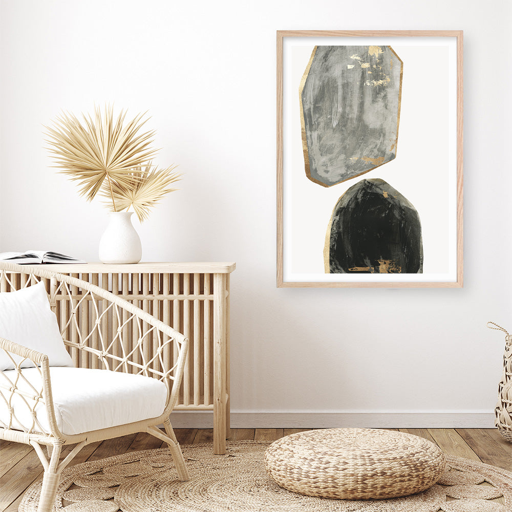 Shop Stones I Art Print a painted abstract themed wall art print from The Print Emporium wall artwork collection - Buy Australian made fine art painting style poster and framed prints for the home and your interior decor room, TPE-PC-RF441-AP