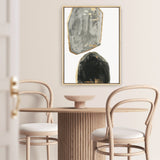 Shop Stones I Canvas Print a painted abstract themed framed canvas wall art print from The Print Emporium artwork collection - Buy Australian made fine art painting style stretched canvas prints for the home and your interior decor space, TPE-PC-RF441-CA-35X46-NF