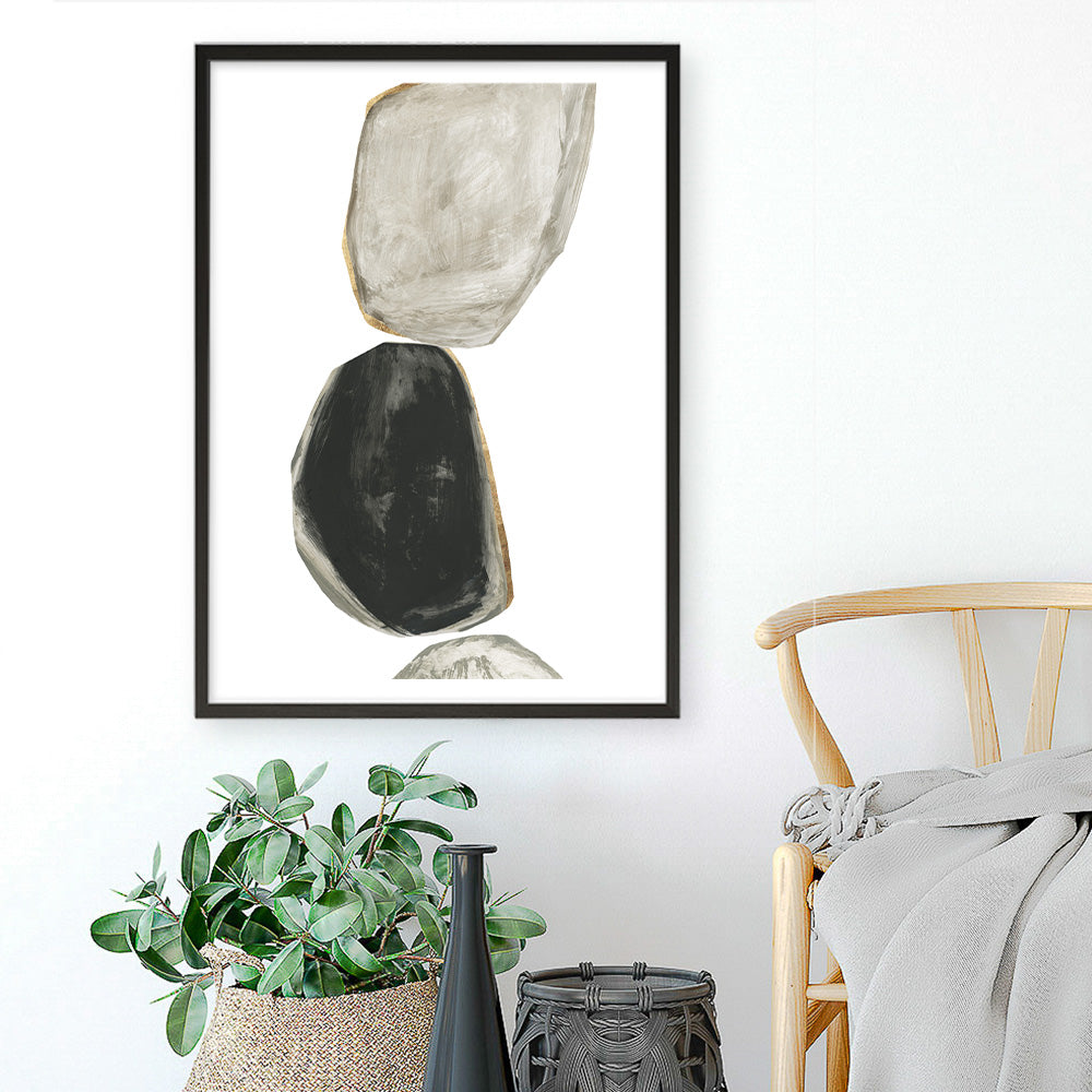Shop Stones II Art Print a painted abstract themed wall art print from The Print Emporium wall artwork collection - Buy Australian made fine art painting style poster and framed prints for the home and your interior decor room, TPE-PC-RF442-AP