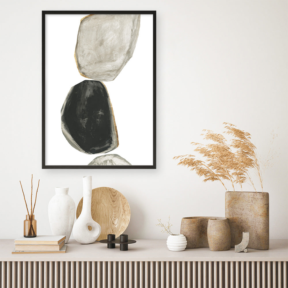Shop Stones II Art Print a painted abstract themed wall art print from The Print Emporium wall artwork collection - Buy Australian made fine art painting style poster and framed prints for the home and your interior decor room, TPE-PC-RF442-AP