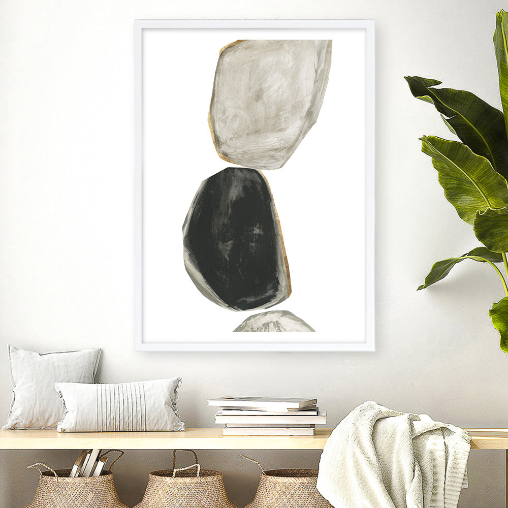Shop Stones II Art Print a painted abstract themed wall art print from The Print Emporium wall artwork collection - Buy Australian made fine art painting style poster and framed prints for the home and your interior decor room, TPE-PC-RF442-AP