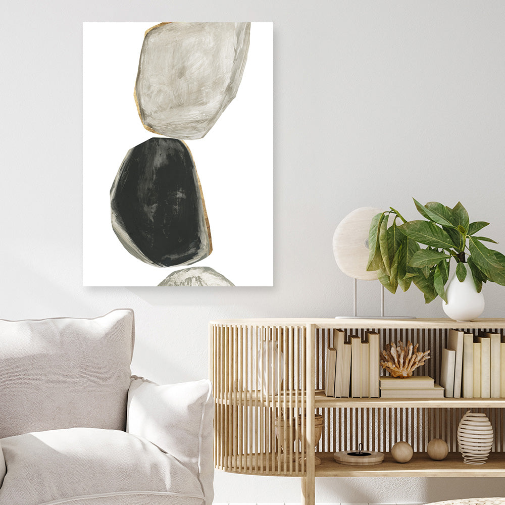Shop Stones II Canvas Print a painted abstract themed framed canvas wall art print from The Print Emporium artwork collection - Buy Australian made fine art painting style stretched canvas prints for the home and your interior decor space, TPE-PC-RF442-CA-35X46-NF