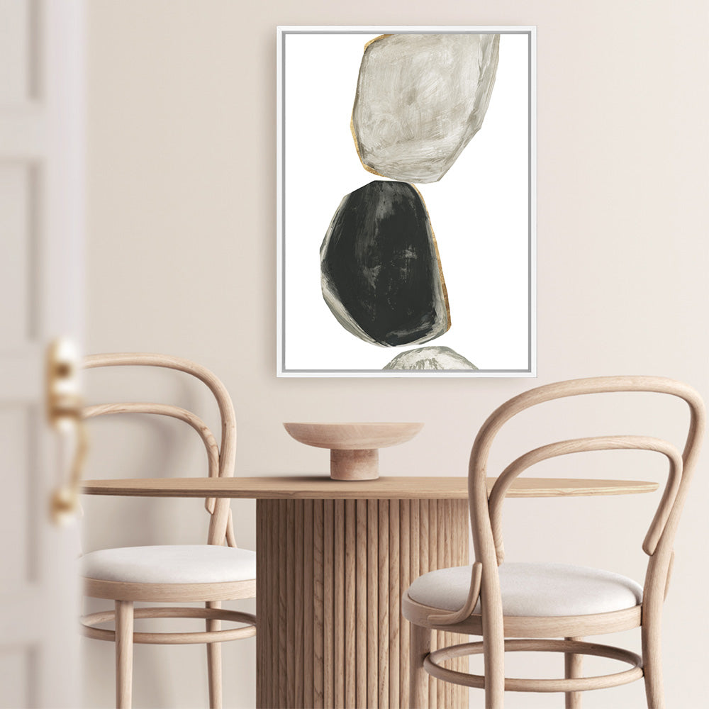 Shop Stones II Canvas Print a painted abstract themed framed canvas wall art print from The Print Emporium artwork collection - Buy Australian made fine art painting style stretched canvas prints for the home and your interior decor space, TPE-PC-RF442-CA-35X46-NF