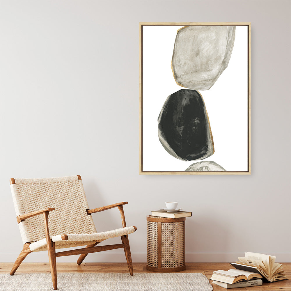 Shop Stones II Canvas Print a painted abstract themed framed canvas wall art print from The Print Emporium artwork collection - Buy Australian made fine art painting style stretched canvas prints for the home and your interior decor space, TPE-PC-RF442-CA-35X46-NF