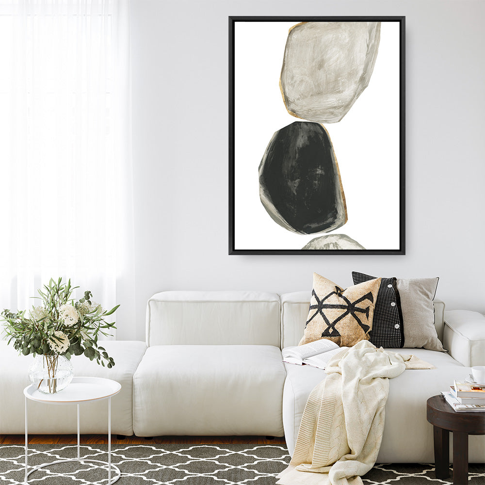 Shop Stones II Canvas Print a painted abstract themed framed canvas wall art print from The Print Emporium artwork collection - Buy Australian made fine art painting style stretched canvas prints for the home and your interior decor space, TPE-PC-RF442-CA-35X46-NF