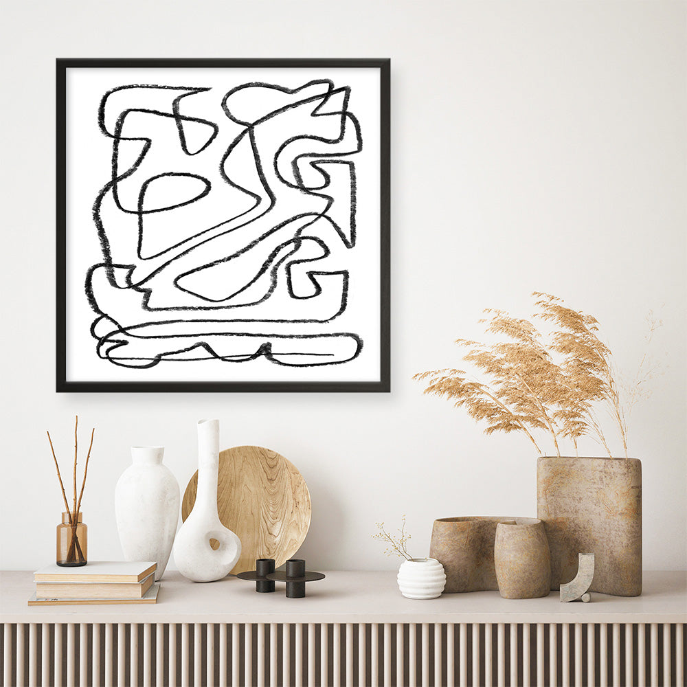 Shop Story (Square) Art Print a painted abstract themed wall art print from The Print Emporium wall artwork collection - Buy Australian made fine art painting style poster and framed prints for the home and your interior decor room, TPE-DH-325-AP