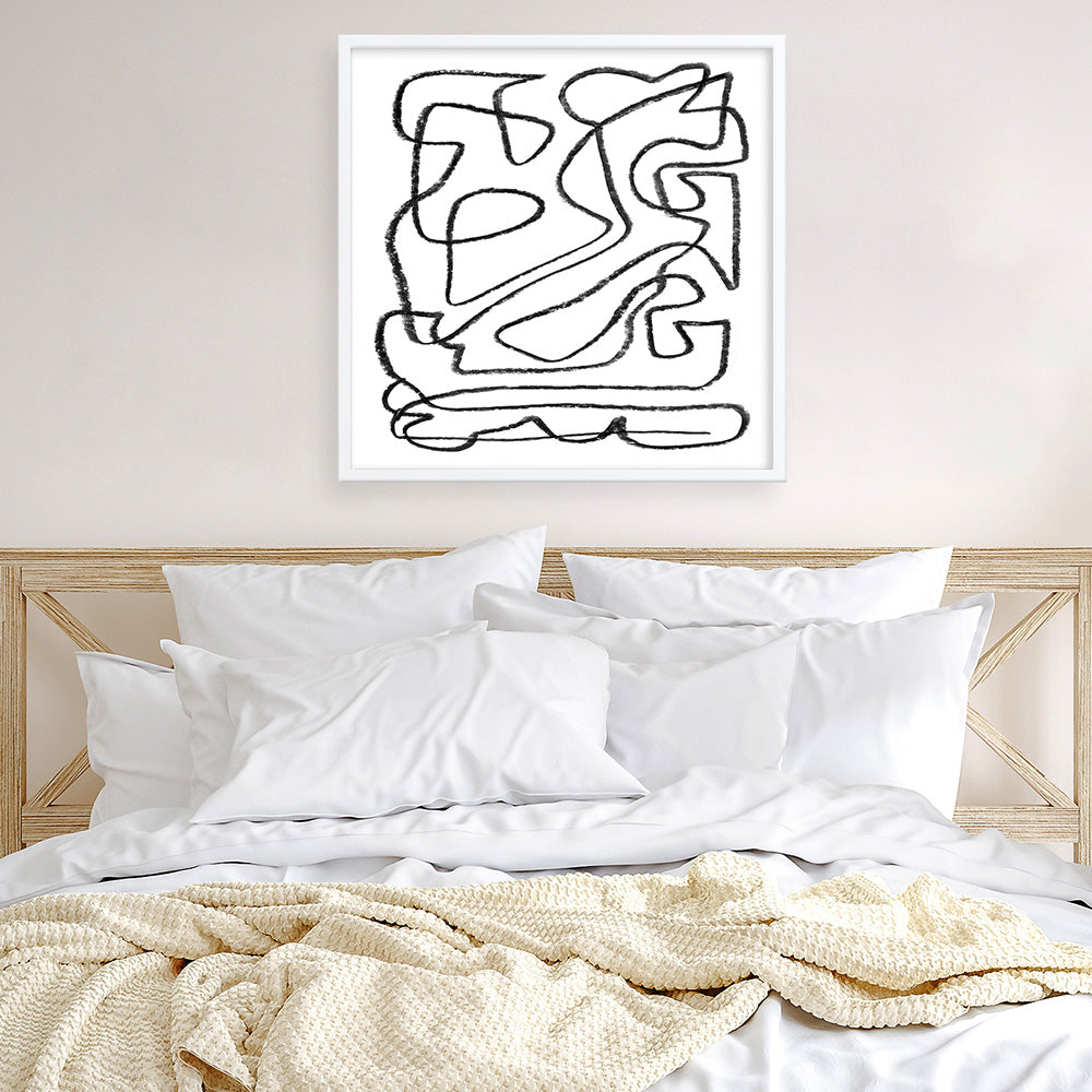 Shop Story (Square) Art Print a painted abstract themed wall art print from The Print Emporium wall artwork collection - Buy Australian made fine art painting style poster and framed prints for the home and your interior decor room, TPE-DH-325-AP