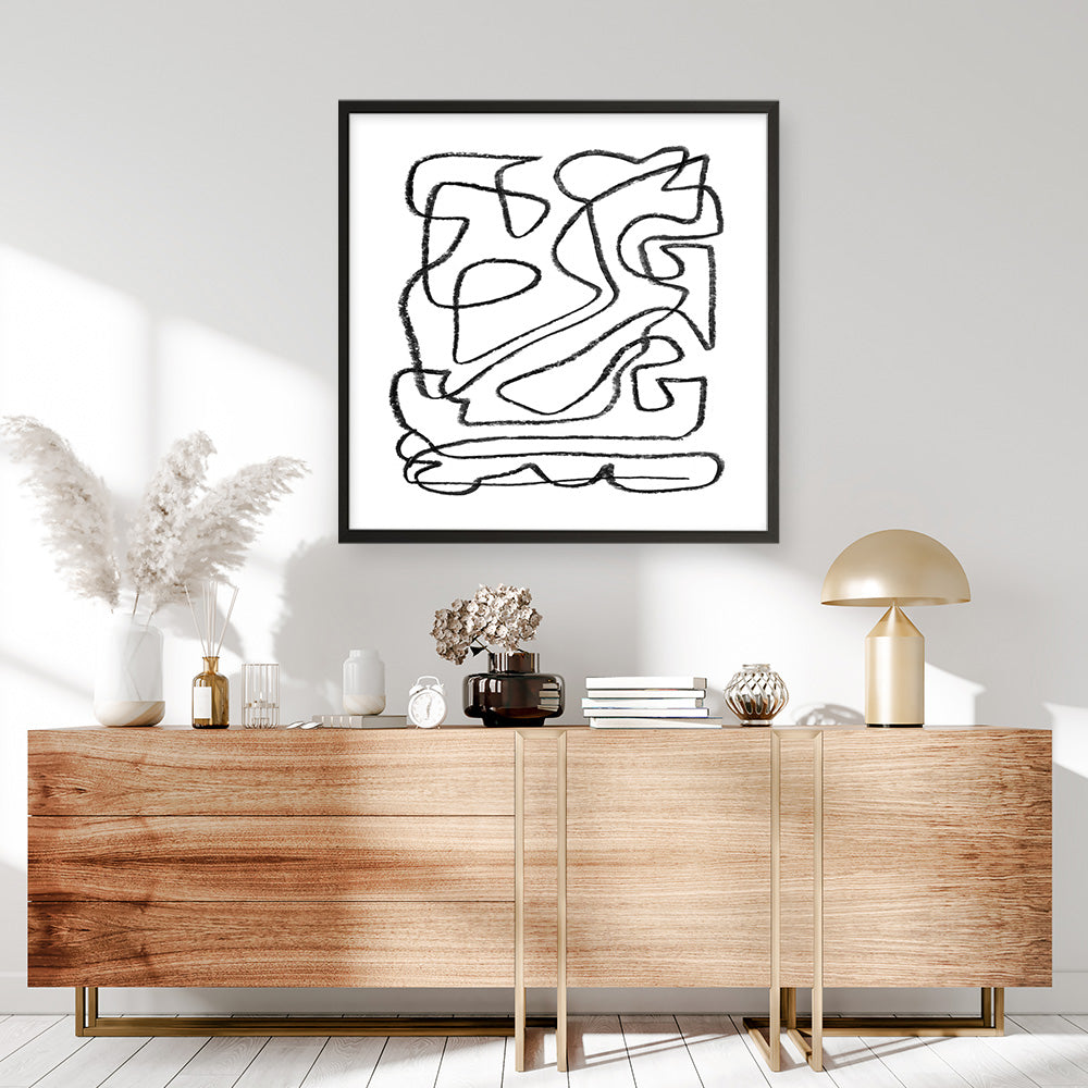 Shop Story (Square) Art Print a painted abstract themed wall art print from The Print Emporium wall artwork collection - Buy Australian made fine art painting style poster and framed prints for the home and your interior decor room, TPE-DH-325-AP