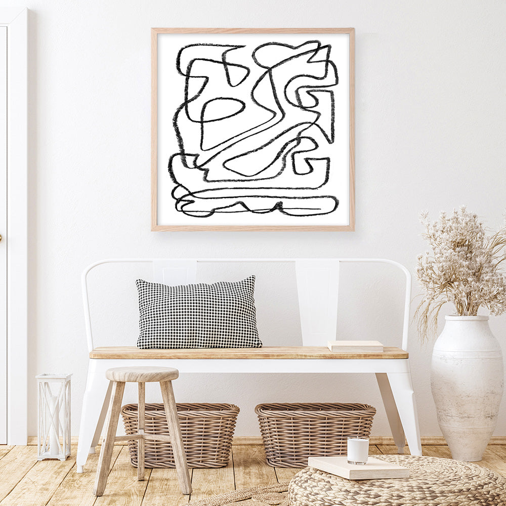 Shop Story (Square) Art Print a painted abstract themed wall art print from The Print Emporium wall artwork collection - Buy Australian made fine art painting style poster and framed prints for the home and your interior decor room, TPE-DH-325-AP