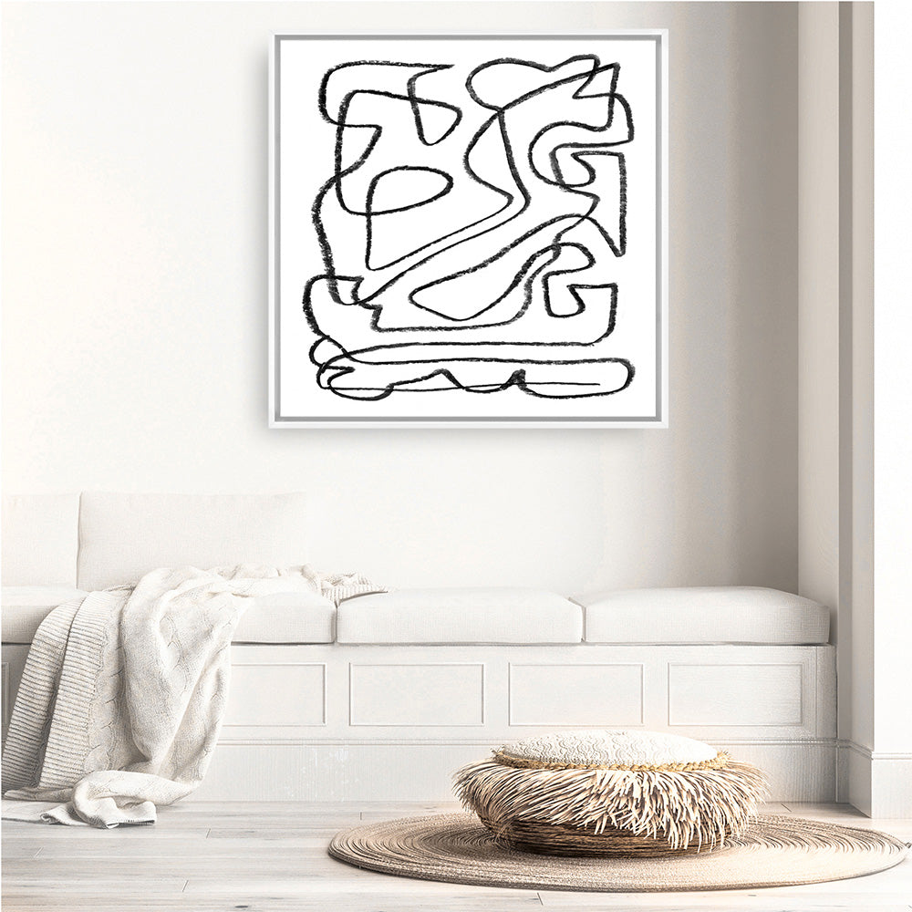 Shop Story (Square) Canvas Print a painted abstract themed framed canvas wall art print from The Print Emporium artwork collection - Buy Australian made fine art painting style stretched canvas prints for the home and your interior decor space, TPE-DH-325-CA-40X40-NF